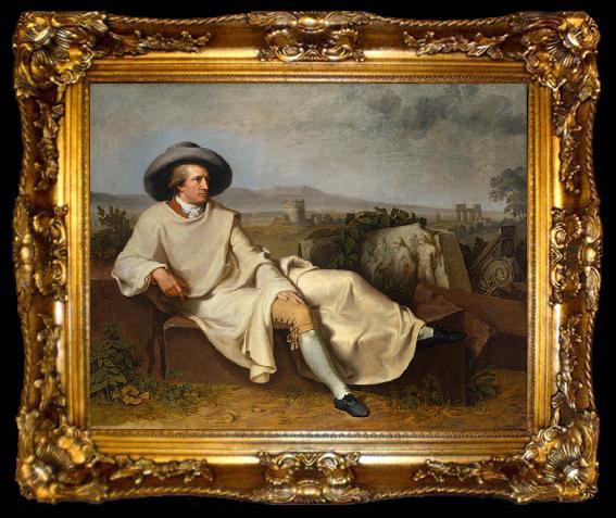 framed  TISCHBEIN, Johann Heinrich Wilhelm Goethe in the Roman Campagna (mk08), ta009-2